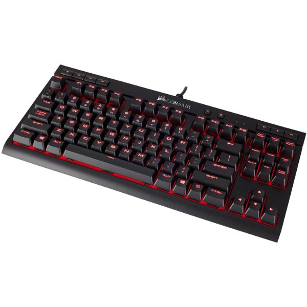 Corsair K63 Compact Mechanical Gaming Keyboard - Backlit Red LET - Linear & Quiet - Cherry MX Red - PakByte Computers