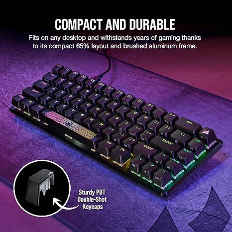 Corsair K65 PRO RGB Mini Optical Gaming Keyboard - Black