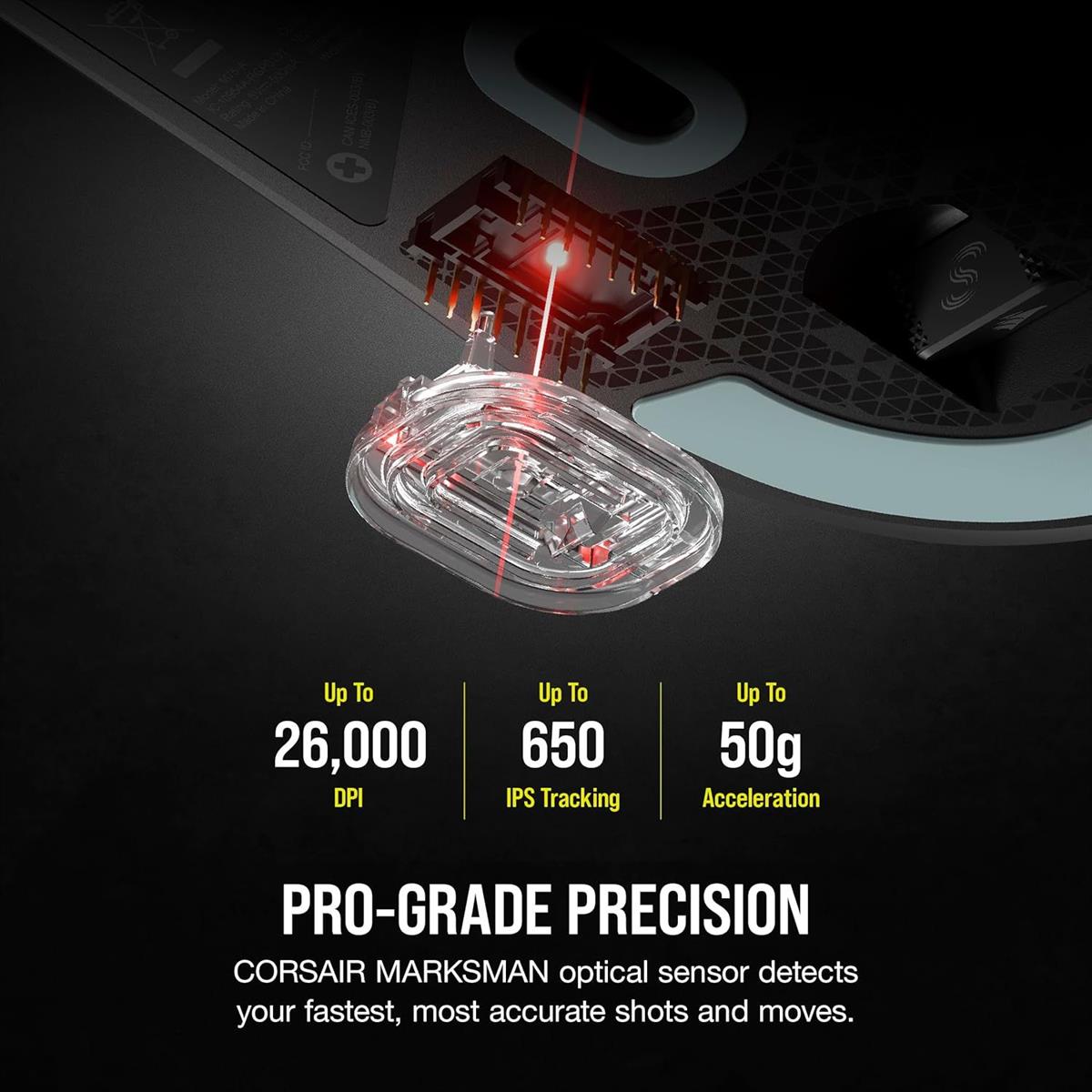 Corsair M75 AIR Wireless Ultra Lightweight Gaming Mouse, 2.4GHz & Bluetooth, 26,000 DPI, Up to 100hrs Battery, iCUE Compatible – Black - PakByte