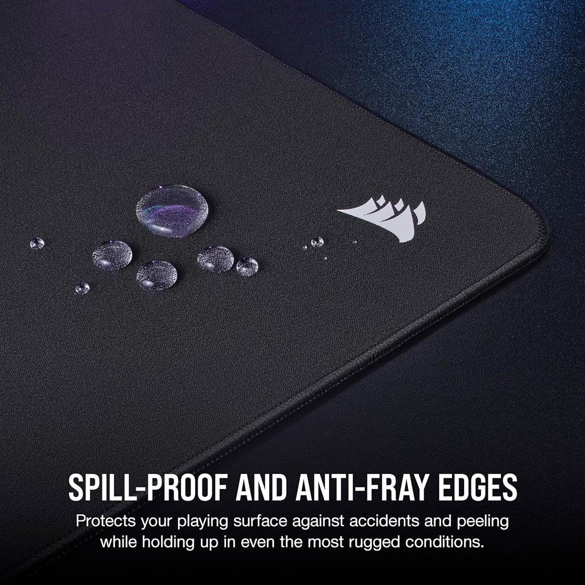 Corsair MM500 v2 Hybrid Cloth Gaming Large Mouse Pad, Spill-Proof Coating, Anti-Fray Stitched Edges, Non-Slip Rubber Base – Black - PakByte