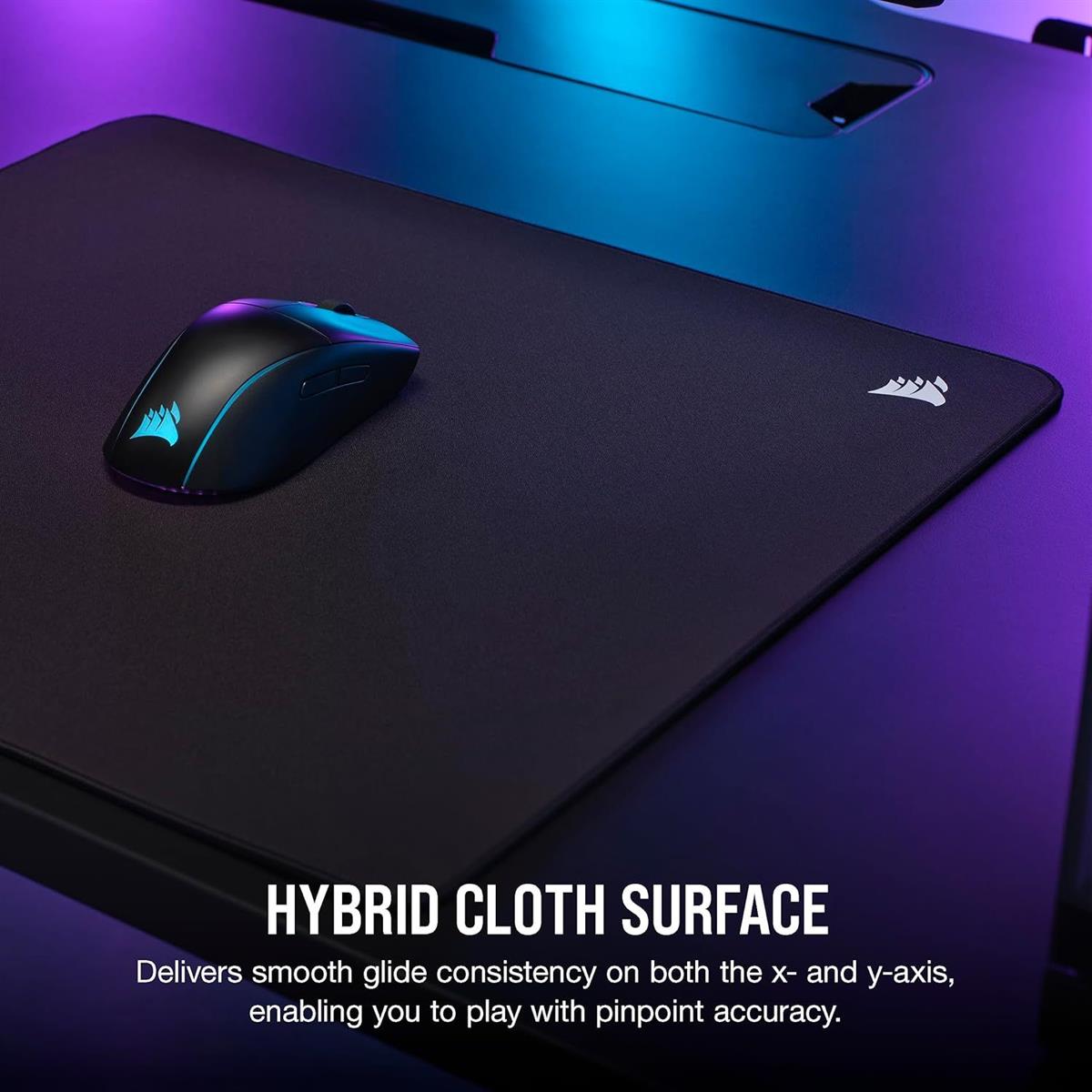 Corsair MM500 v2 Hybrid Cloth Gaming Large Mouse Pad, Spill-Proof Coating, Anti-Fray Stitched Edges, Non-Slip Rubber Base – Black - PakByte