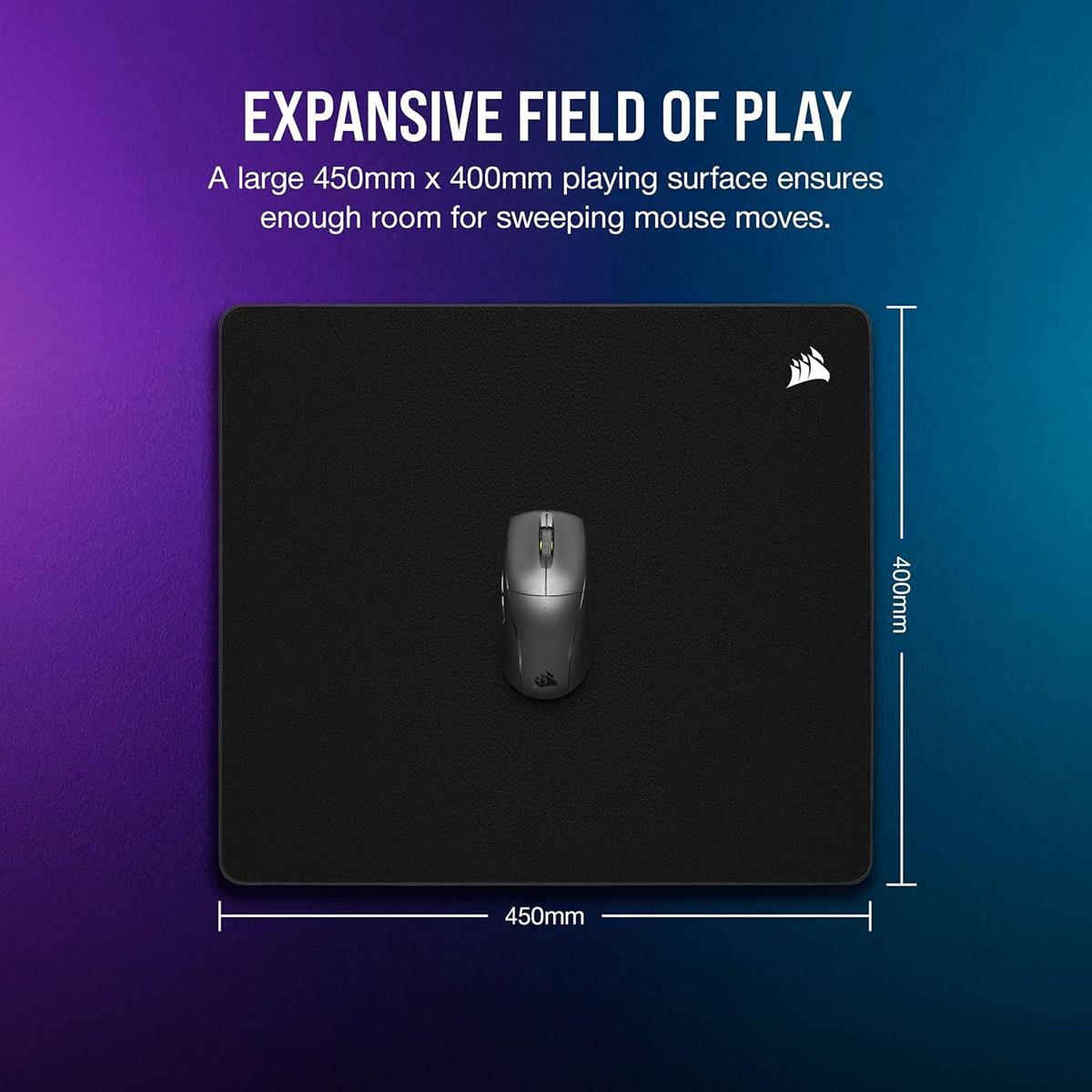 Corsair MM500 v2 Hybrid Cloth Gaming Large Mouse Pad, Spill-Proof Coating, Anti-Fray Stitched Edges, Non-Slip Rubber Base – Black - PakByte