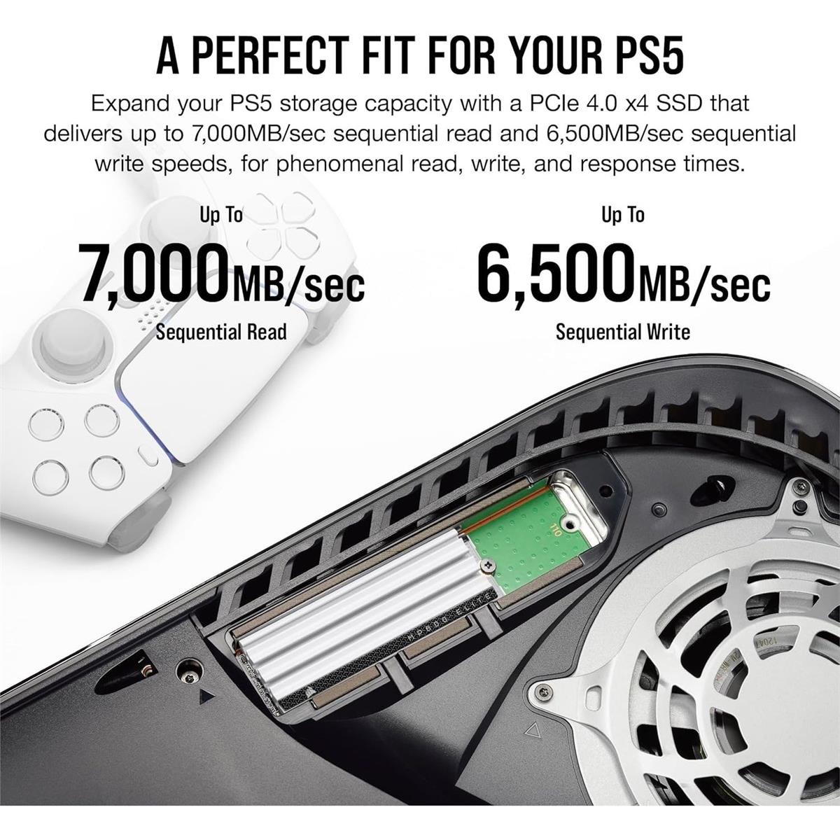 Corsair MP600 Elite 1TB Gen4 M.2 NVMe SSD for PS5 - PakByte Computers