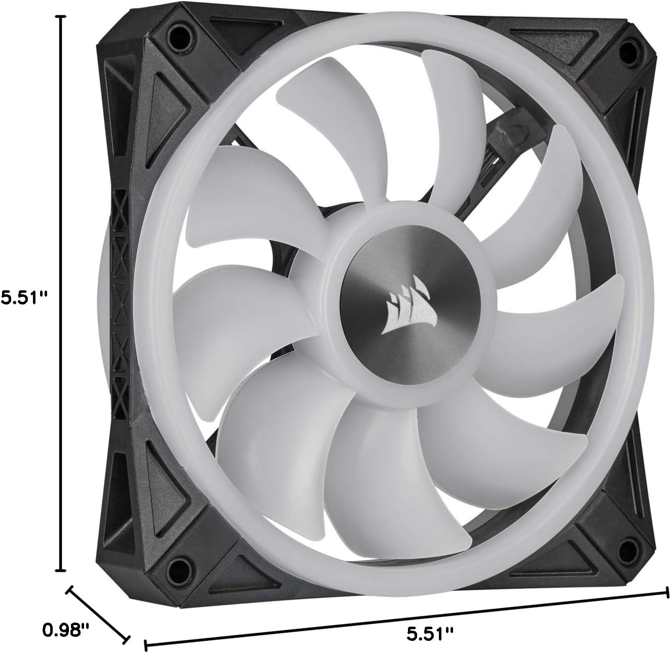 Corsair QL140 RGB, 140mm RGB LED Fan, Dual Pack with Lighting Node Core - Black - PakByte Computers