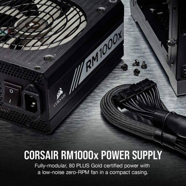 Corsair RMx Series, RM1000x, 1000 Watt, 80+ Gold Certified, Fully Modular Power Supply - PakByte Computers