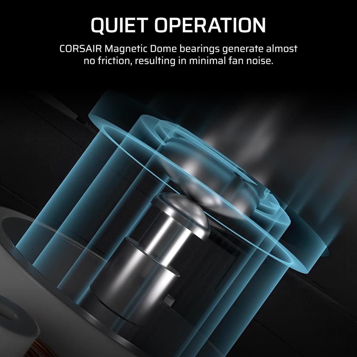 Corsair RS140 ARGB 140mm PWM Fan, Daisy-Chain Connection, Low-Noise, Magnetic Dome Bearing – Single Pack (Black) - PakByte