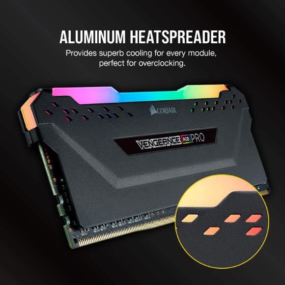 Corsair VENGEANCE RGB PRO 32GB (2x16GB) DDR4 3600 (PC4-28800) C18 AMD Optimized Memory – Black - PakByte Computers