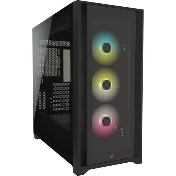 Corsair iCUE 5000X RGB Tempered Glass Mid-Tower ATX PC Smart Case — Black - PakByte Computers