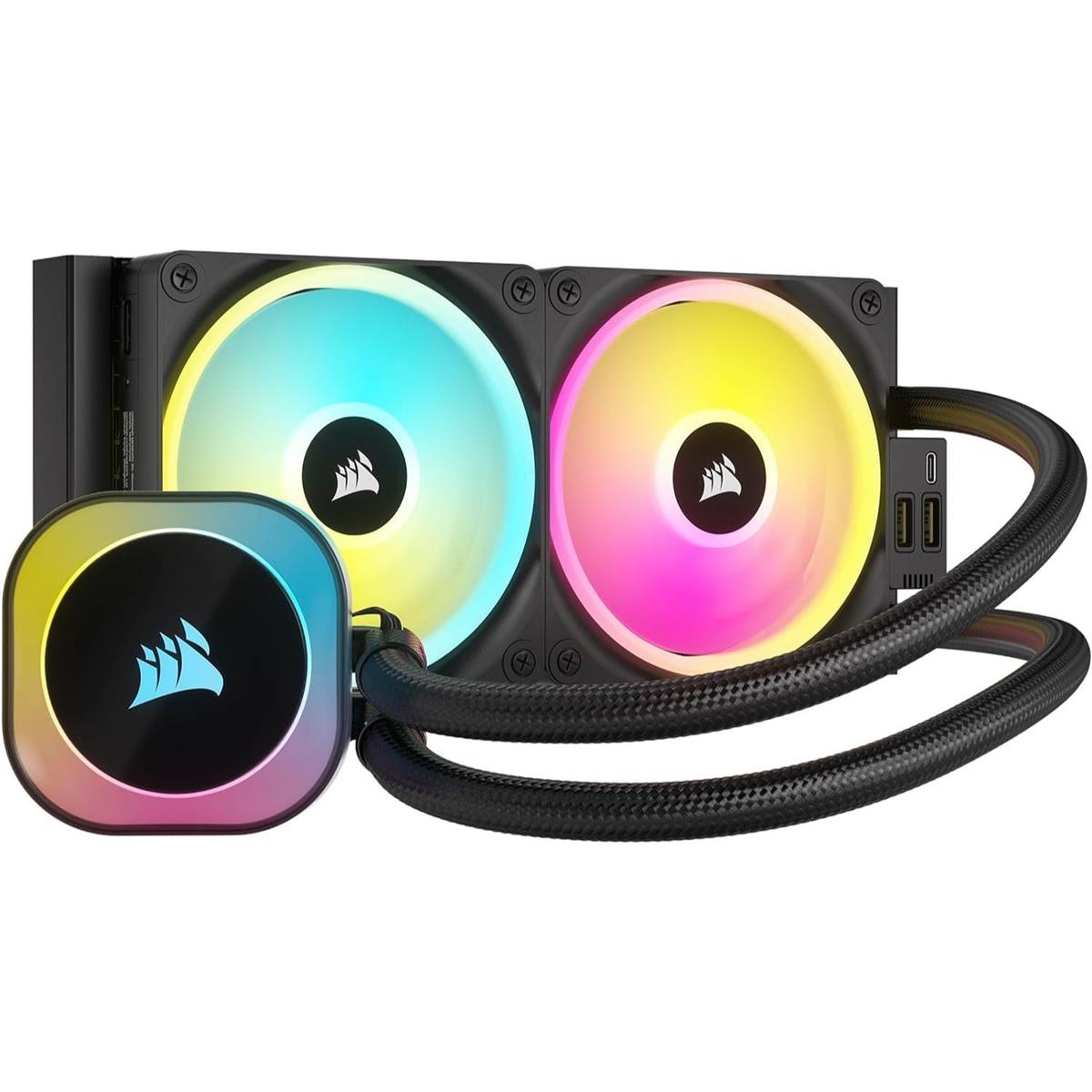 Corsair iCUE Link H100i RGB AIO 240mm Liquid CPU Cooler - PakByte Computers