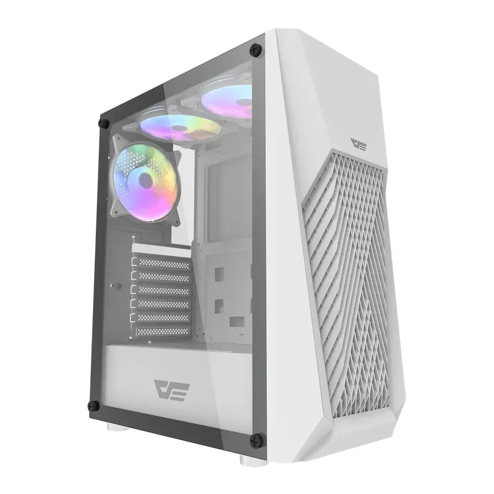 DarkFlash DK150 ATX With 3 ARGB Fans Gaming Case White - PakByte