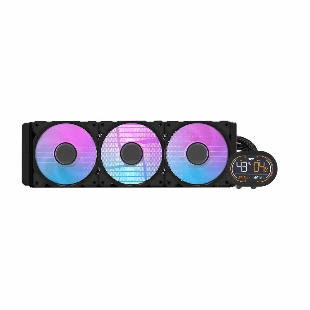 Darkflash DH360D Temperature Display Liquid Cooler Black - PakByte