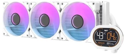 Darkflash DH360D Temperature Display Liquid Cooler White - PakByte