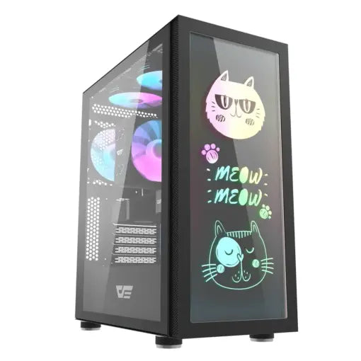 Darkflash DK210 Graffiti ATX Gaming Case Black - PakByte