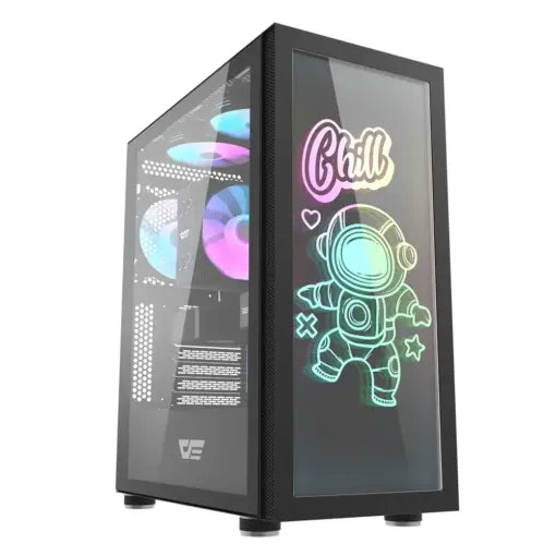 Darkflash DK210 Graffiti ATX Gaming Case Black - PakByte