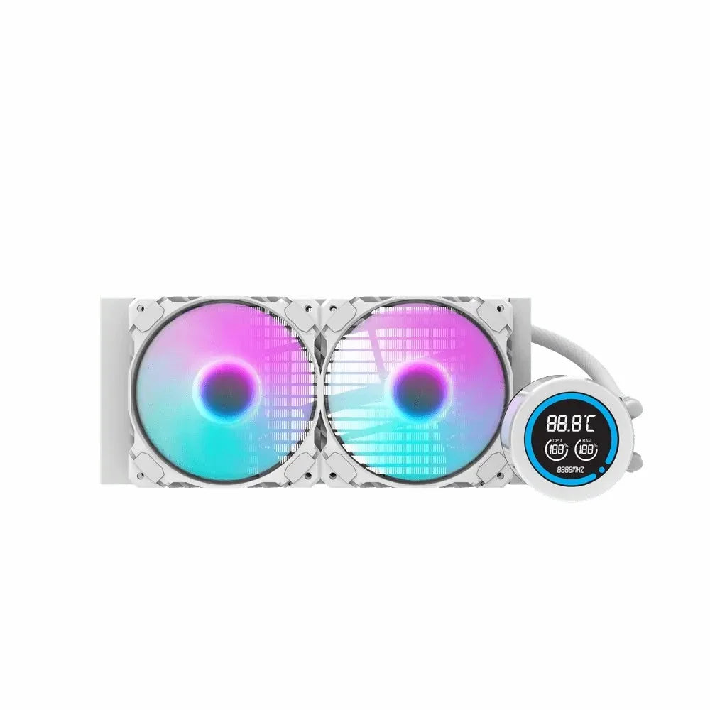 Darkflash DN240D WHITE 240MM Liquid Cooler RGB White - PakByte