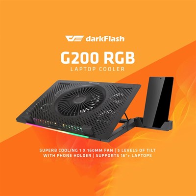 Darkflash G200 Laptop Cooler - Black - PakByte