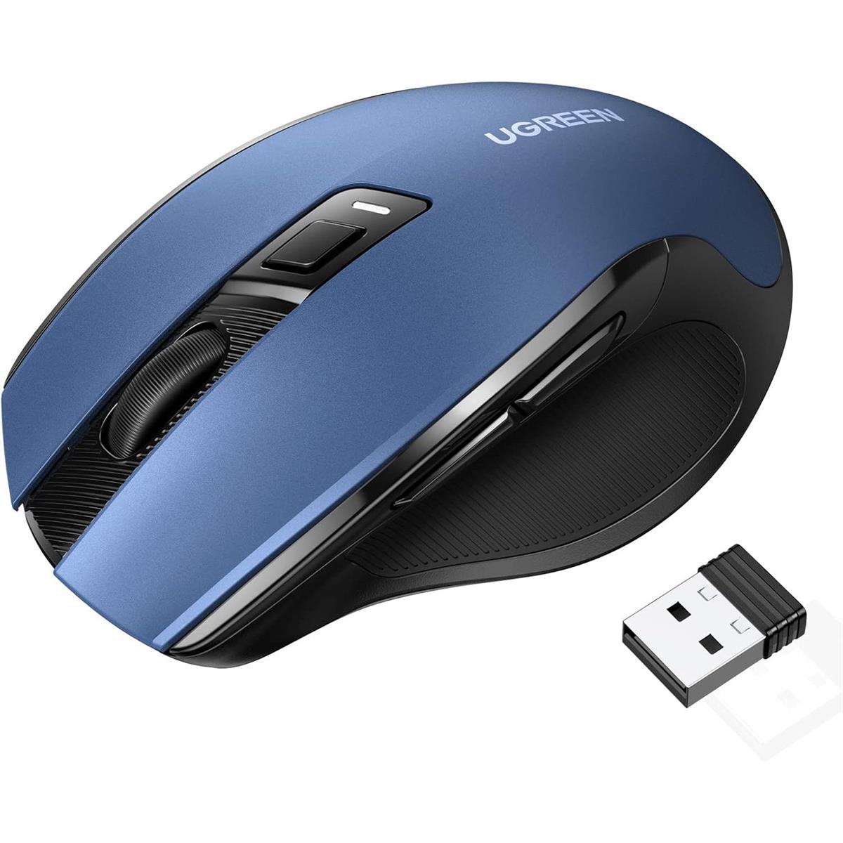 Ergonomic Contoured-Shape Design Wireless Mouse 2.4 - Blue - PakByte Computers