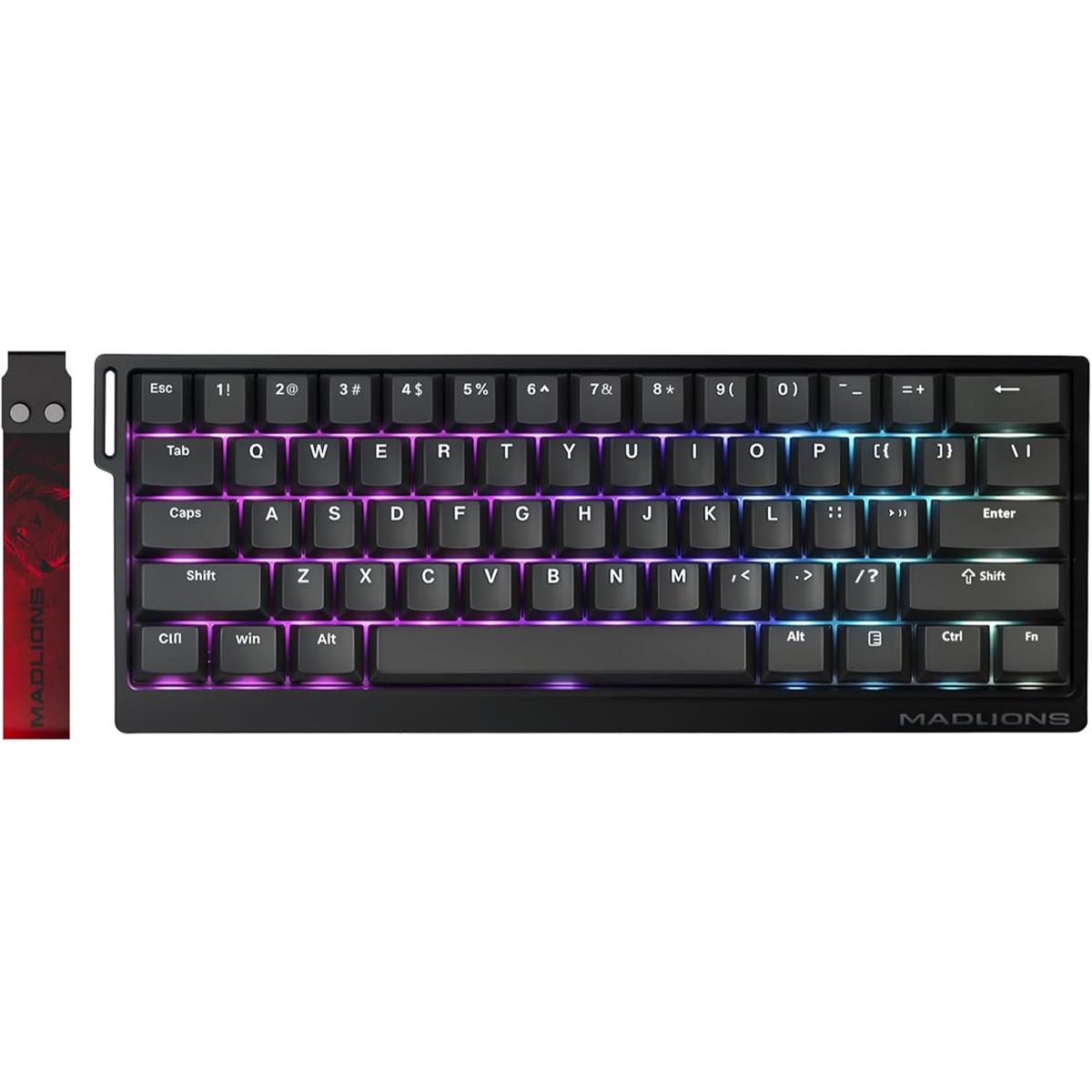 FGG MadLions MAD60 HE RGB 60% Wired Magnetic Switch Mechanical Gaming Keyboard, 8000 Hz Polling Rate, Black - PakByte Computers