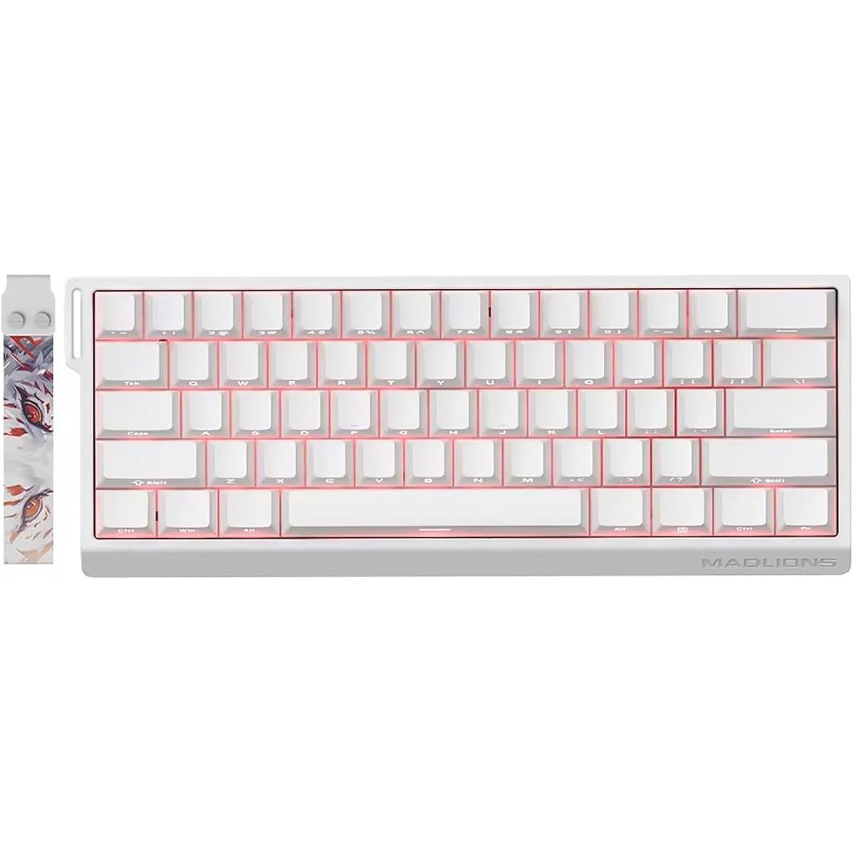 FGG MadLions MAD60 HE RGB 60% Wired Magnetic Switch Mechanical Gaming Keyboard, 8000 Hz Polling Rate, White - PakByte Computers