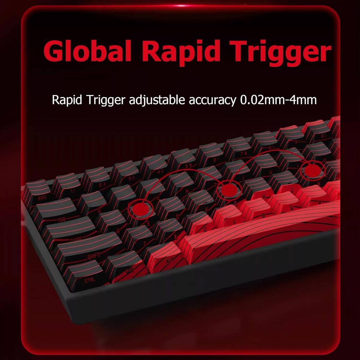FGG MadLions MAD68 HE RGB 60% Wired Magnetic Switch Gaming Keyboard, 8000 Hz Polling Rate, Black - PakByte Computers