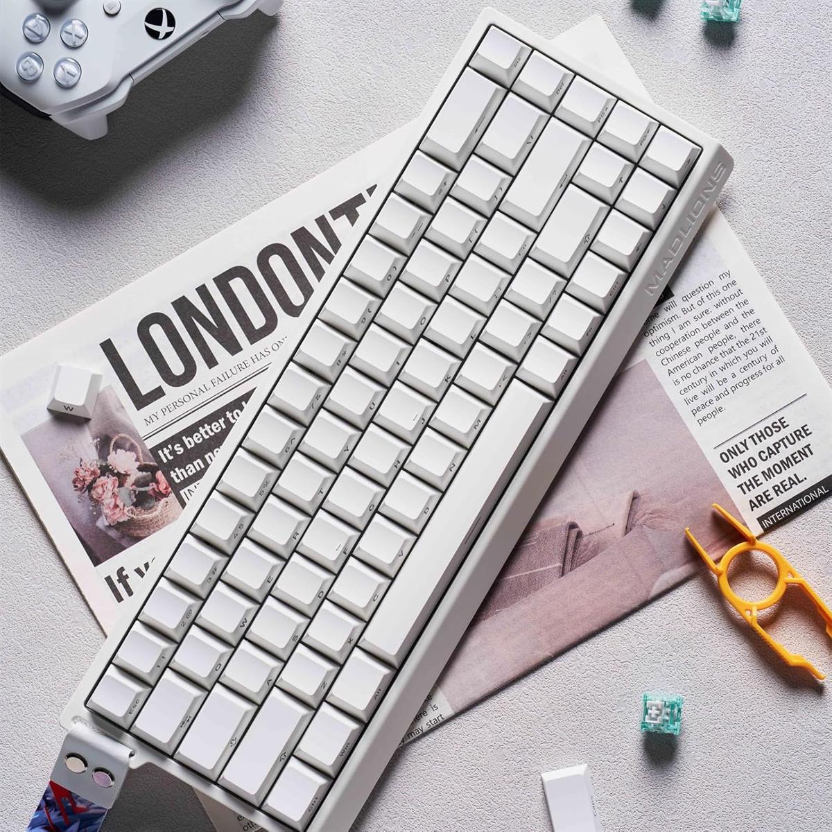 FGG MadLions MAD68 HE RGB 60% Wired Magnetic Switch Gaming Keyboard, 8000 Hz Polling Rate, White - PakByte Computers