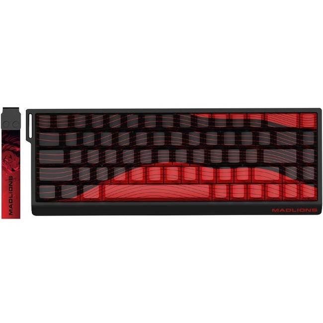 FGG MadLions MAD68 HE RGB 60% Wired Magnetic Switch Gaming Keyboard, Contour Line (Red) - PakByte Computers