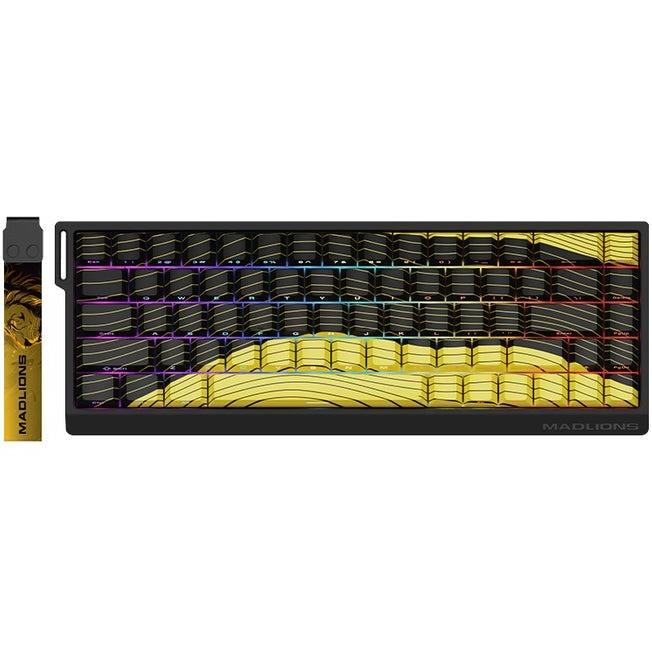 FGG MadLions MAD68 HE RGB 60% Wired Magnetic Switch Gaming Keyboard, Contour Line (Yellow) - PakByte Computers