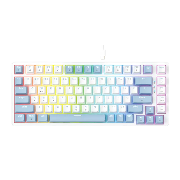 Fantech Atom X83 MK612 AME Edition RGB Mechanical Gaming Keyboard - White (Taro Switch)