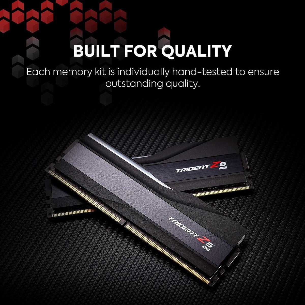 G.SKILL Trident Z5 RGB Series DDR5 RAM 64GB (2x32GB) 6000MHz (Intel XMP 3.0) 30-40-40-96 Desktop Computer Memory - Matte Black - PakByte Computers