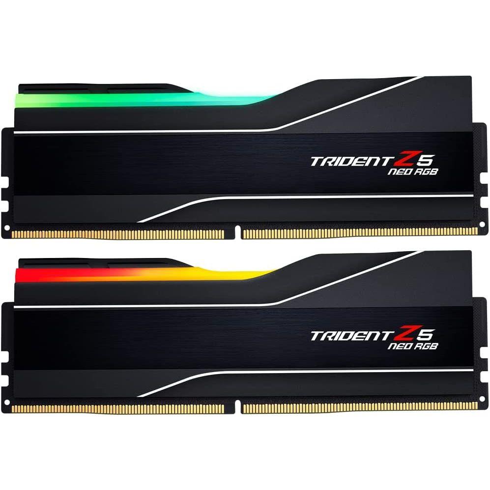 G.Skill Trident Z5 Neo RGB 64GB (2x32GB) 6000MHz C30 30-40-40-96 DDR5 DRAM AMD EXPO Desktop Memory - Matte Black - PakByte Computers