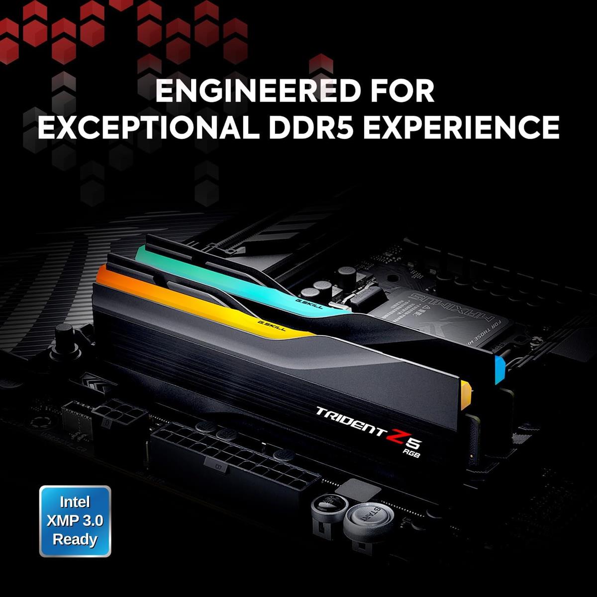 G.Skill Trident Z5 RGB 32GB (2x16GB) 6000MT/s CL30 (Intel XMP 3.0) DDR5 RAM Desktop Computer Memory - Matte Black - PakByte Computers