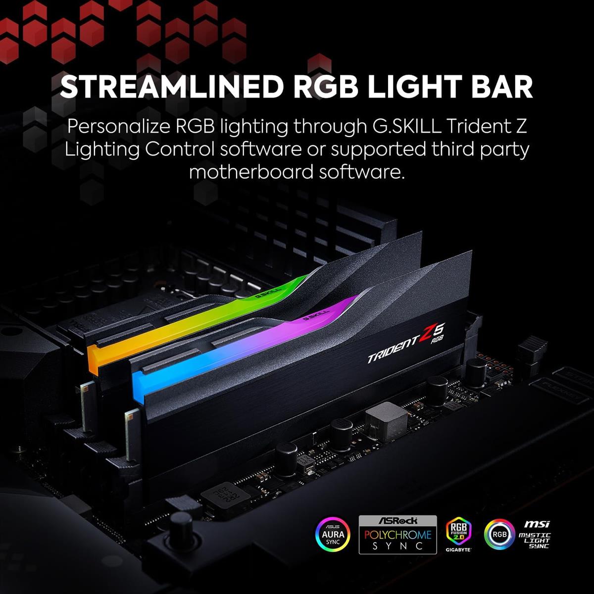 G.Skill Trident Z5 RGB 32GB (2x16GB) 6000MT/s CL30 (Intel XMP 3.0) DDR5 RAM Desktop Computer Memory - Matte Black - PakByte Computers