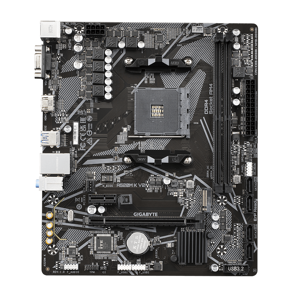 Gigabyte A520M K V2 AMD AM4 microATX Motherboard - PakByte Computers