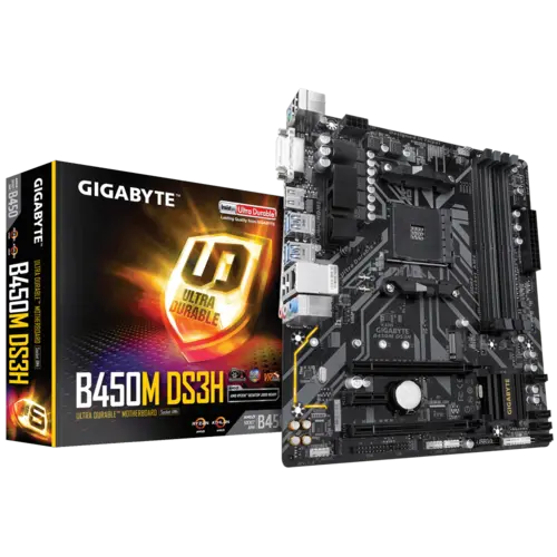 Gigabyte B450M DS3H AM4 Micro ATX DDR4 Motherboard - PakByte Computers