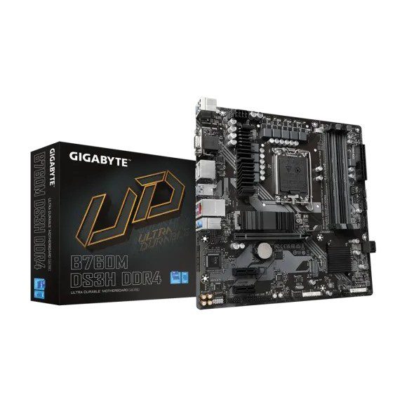 Gigabyte B760M DS3H AX DDR4 Intel 12/13th Gen microATX Motherboard - PakByte Computers