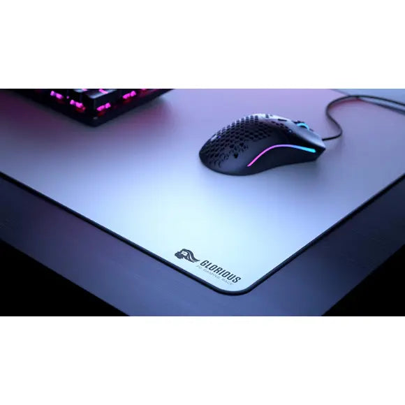 Glorious Extended Gaming Mousepad - Long White | 11"x36" (GW-E) - PakByte Computers