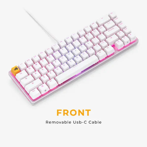 Glorious GMMK 2 Compact TKL (White) Mechanical Gaming Keyboard, Red Switches, GLO-GMMK2-65-FOX-W - PakByte Computers