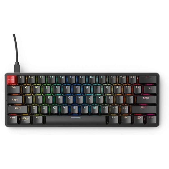 Glorious GMMK Modular Mechanical Gaming Keyboard - 60%, GMMK-Compact-BRN, Black - PakByte Computers
