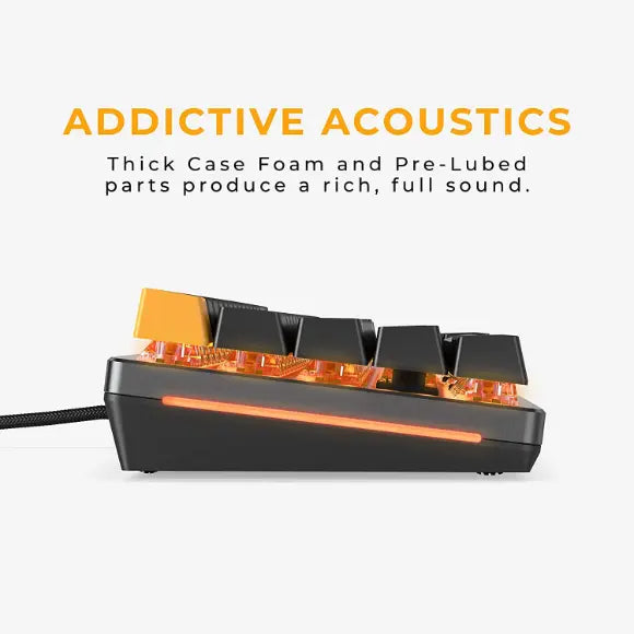 Glorious GMMK2 65% Pre-Built ANSI USA Black GLO-GMMK2-65-FOX-B - PakByte Computers