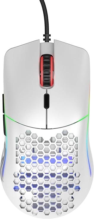 Glorious Model O Wired Gaming Mouse 67g Superlight Honeycomb Design - Matte White