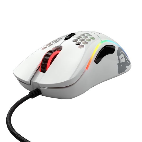 Glorious Model D (Glossy White) Extreme Lightweight Ergonomic Gaming Mouse 69G - PakByte Computers