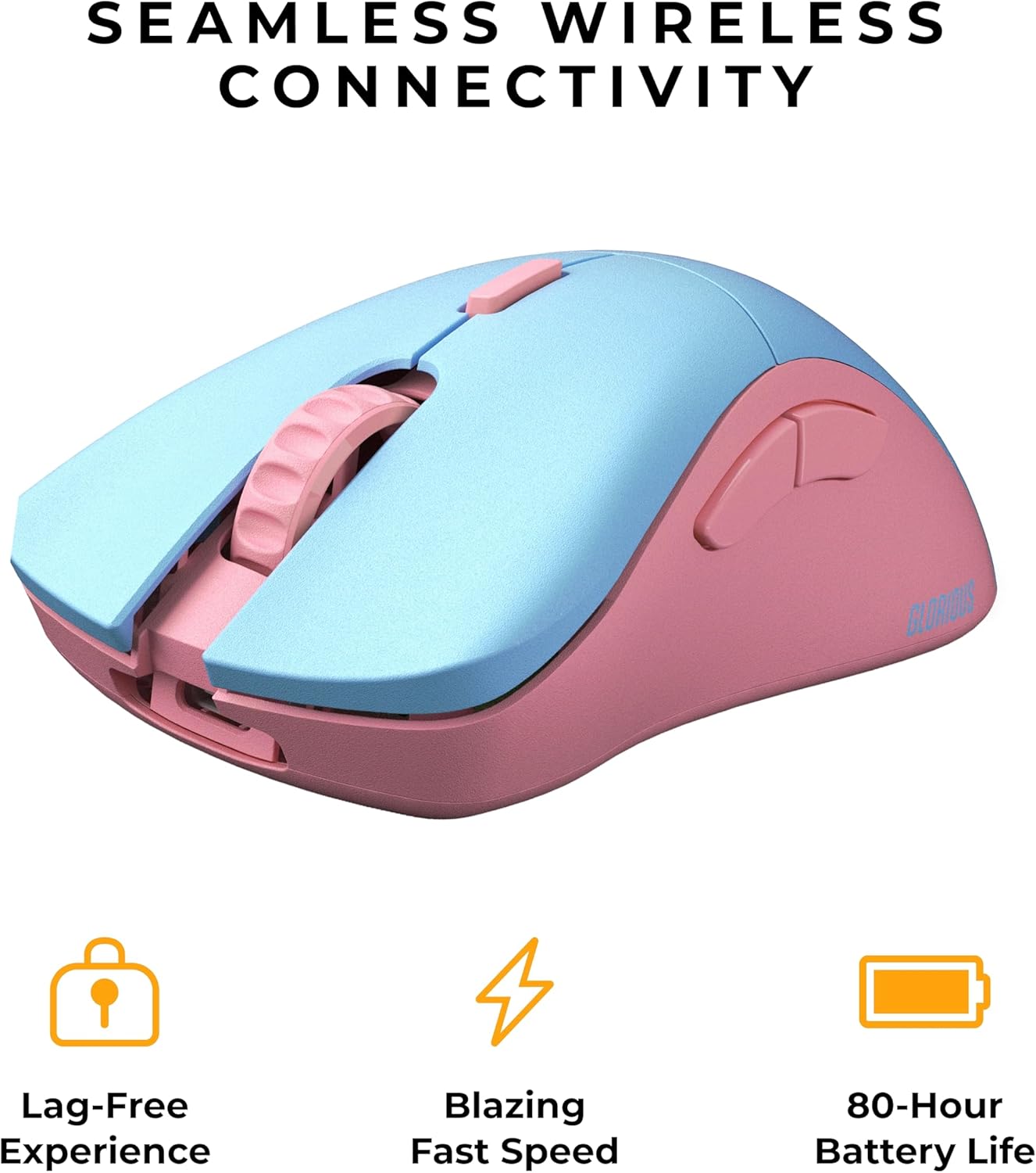 Glorious Model D Pro Forge Wireless Gaming Mouse - Skyline, Blue & Pink - PakByte Computers