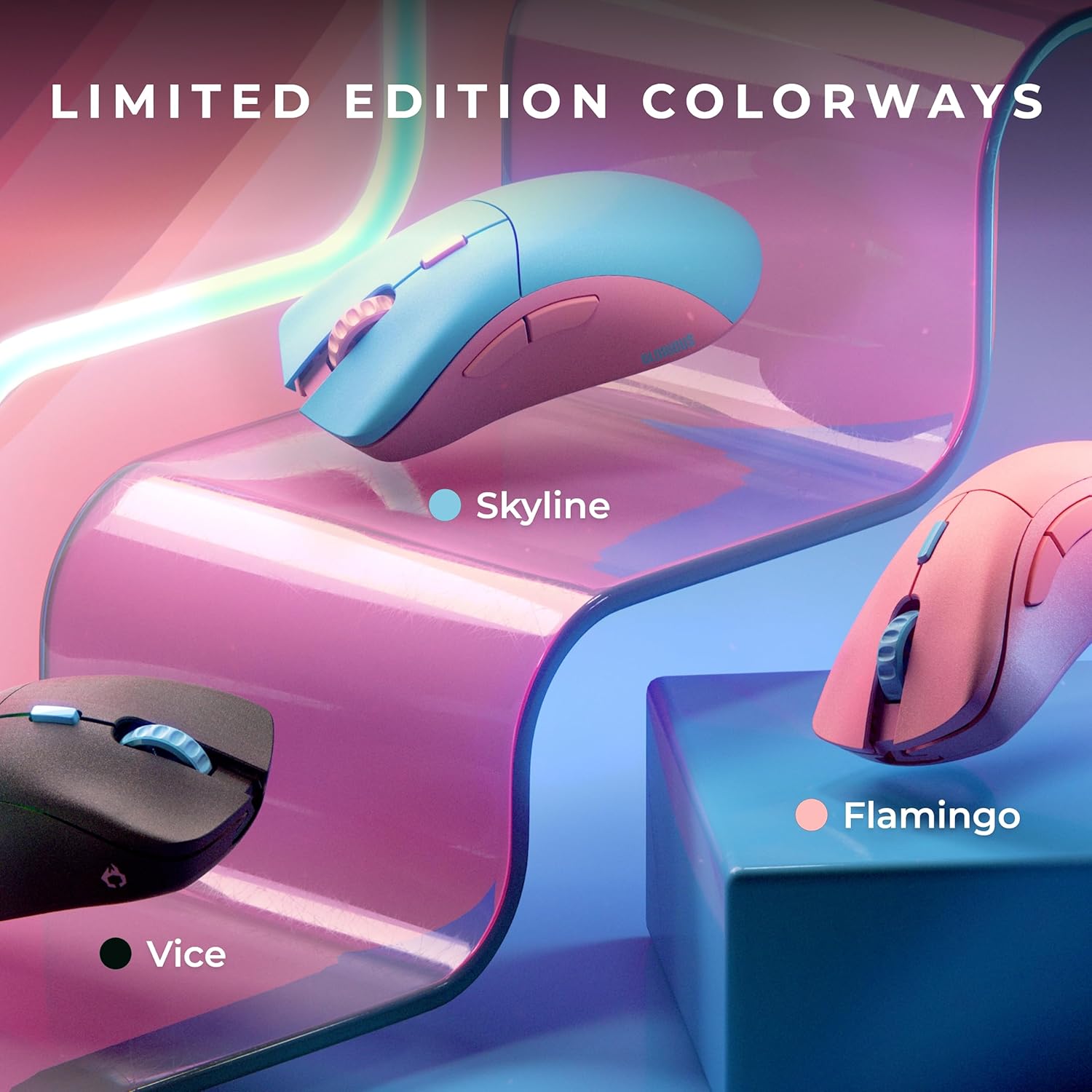 Glorious Model D Pro Forge Wireless Gaming Mouse - Skyline, Blue & Pink - PakByte Computers