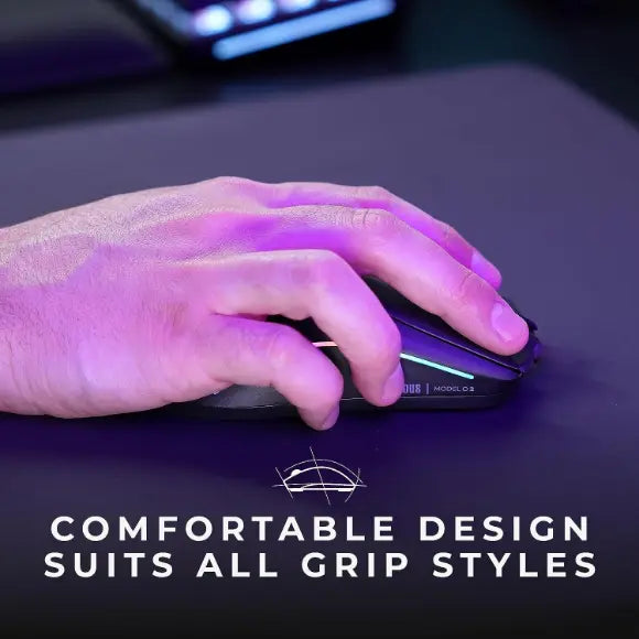 Glorious Model O2 Wireless Bluetooth Gaming Mouse - Matte Black - PakByte Computers