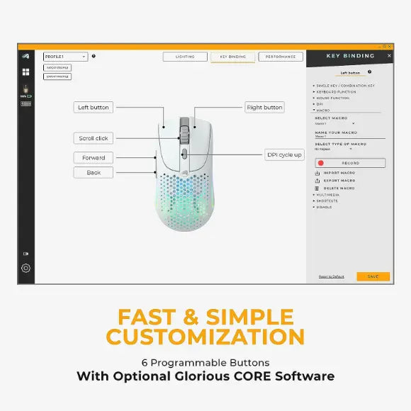 Glorious Model O2 Wireless Gaming Mouse - Matte White - PakByte Computers
