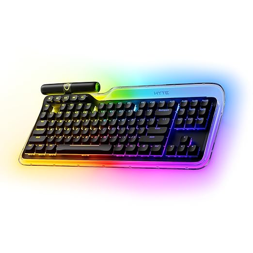 Keeb TKL - Modern Human Interface - Customizable Tenkeyless Wired Crystal Bubble RGB Gasket Mounted Mechanical Keyboard - PakByte