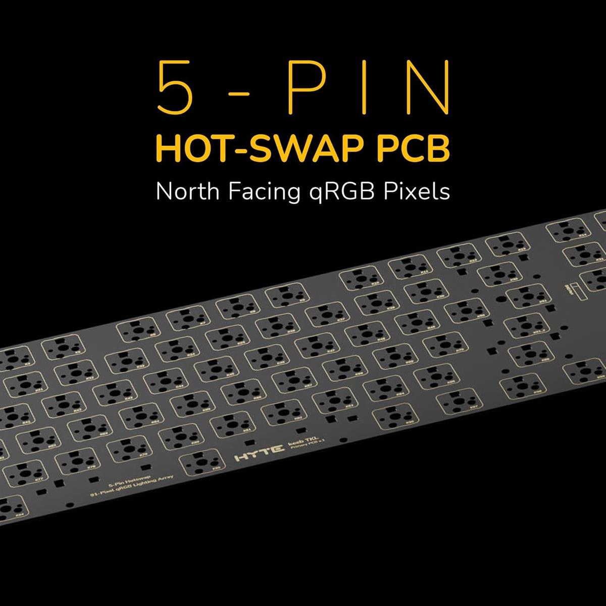 HYTE Keeb TKL - Modern Human Interface - Customizable Tenkeyless Wired Crystal Bubble RGB Gasket Mounted Mechanical Keyboard - PakByte