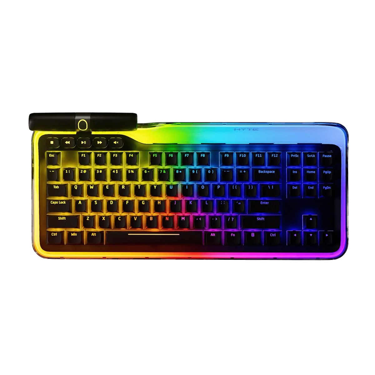 HYTE Keeb TKL - Modern Human Interface - Customizable Tenkeyless Wired Crystal Bubble RGB Gasket Mounted Mechanical Keyboard - PakByte