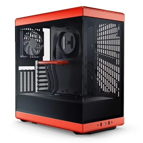 HYTE Y40 Mainstream Vertical GPU Case ATX Mid Tower Gaming Case | Black Cherry - PakByte