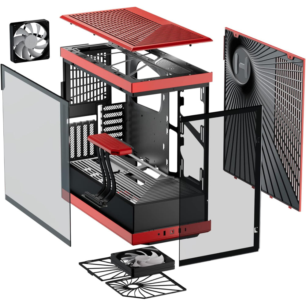 HYTE Y40 Mainstream Case ATX Mid Tower Gaming Case - Black Cherry - PakByte